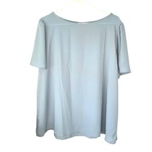 Loft Outlet Light Blue Short Sleeve Blouse Size XL